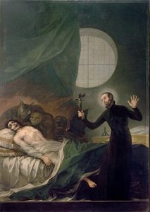 St. Francis Borgia Helping a Dying Impenitent by Goya via Wikimedia Commons user Gerald Farinas